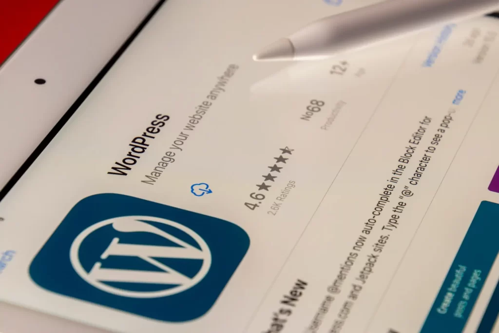 download WordPress from the app store